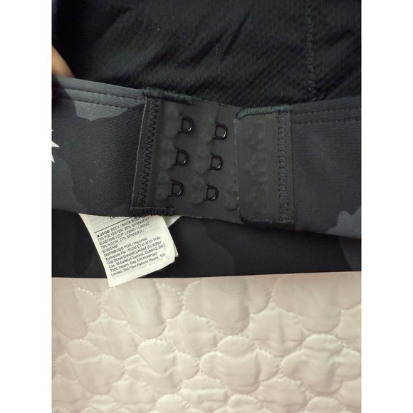 Athleta Black and Gray Camo‎ Adjustable Sports Bra Size 3X - Picture 7 of 7